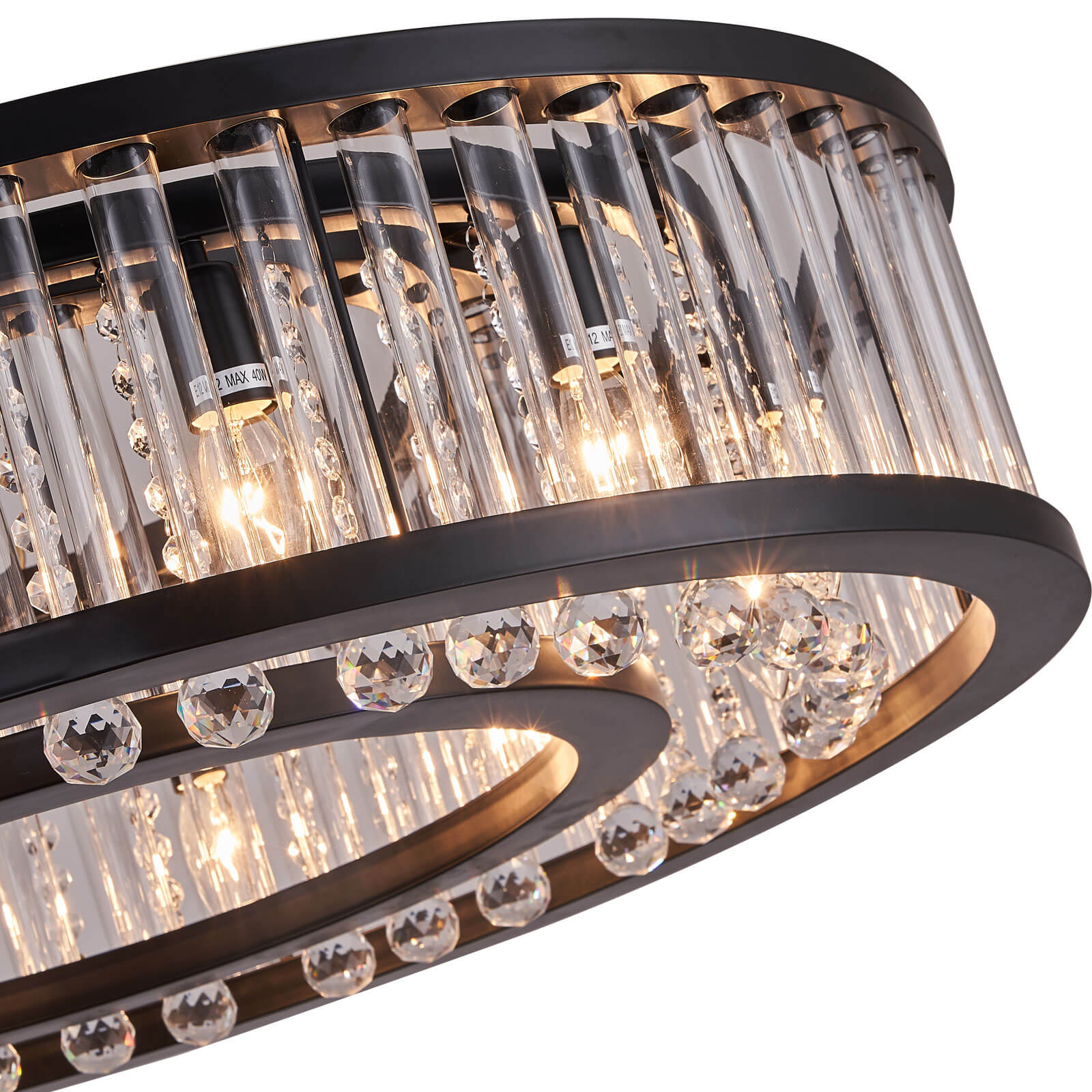 MOOONI-Vintage-Matte-Black-Glass-Tube-Crystal-Chandelier-Shape