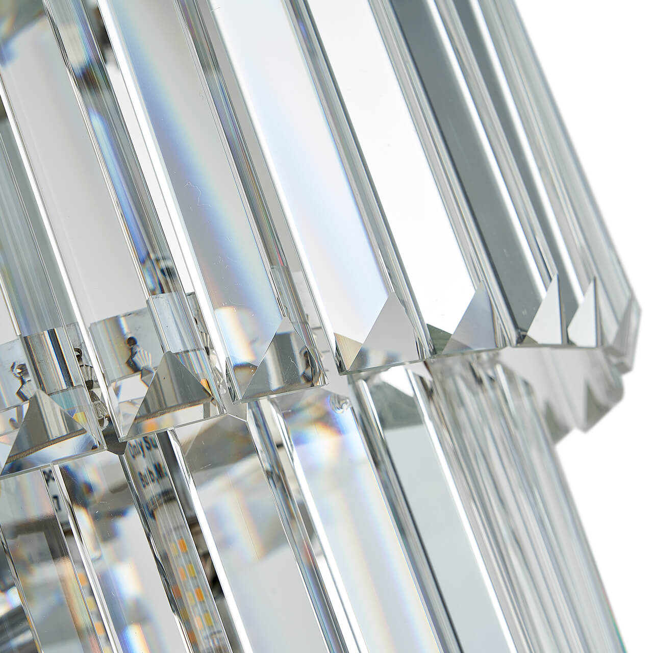 Silver Oval 3-layer Crystal Wall Lamp