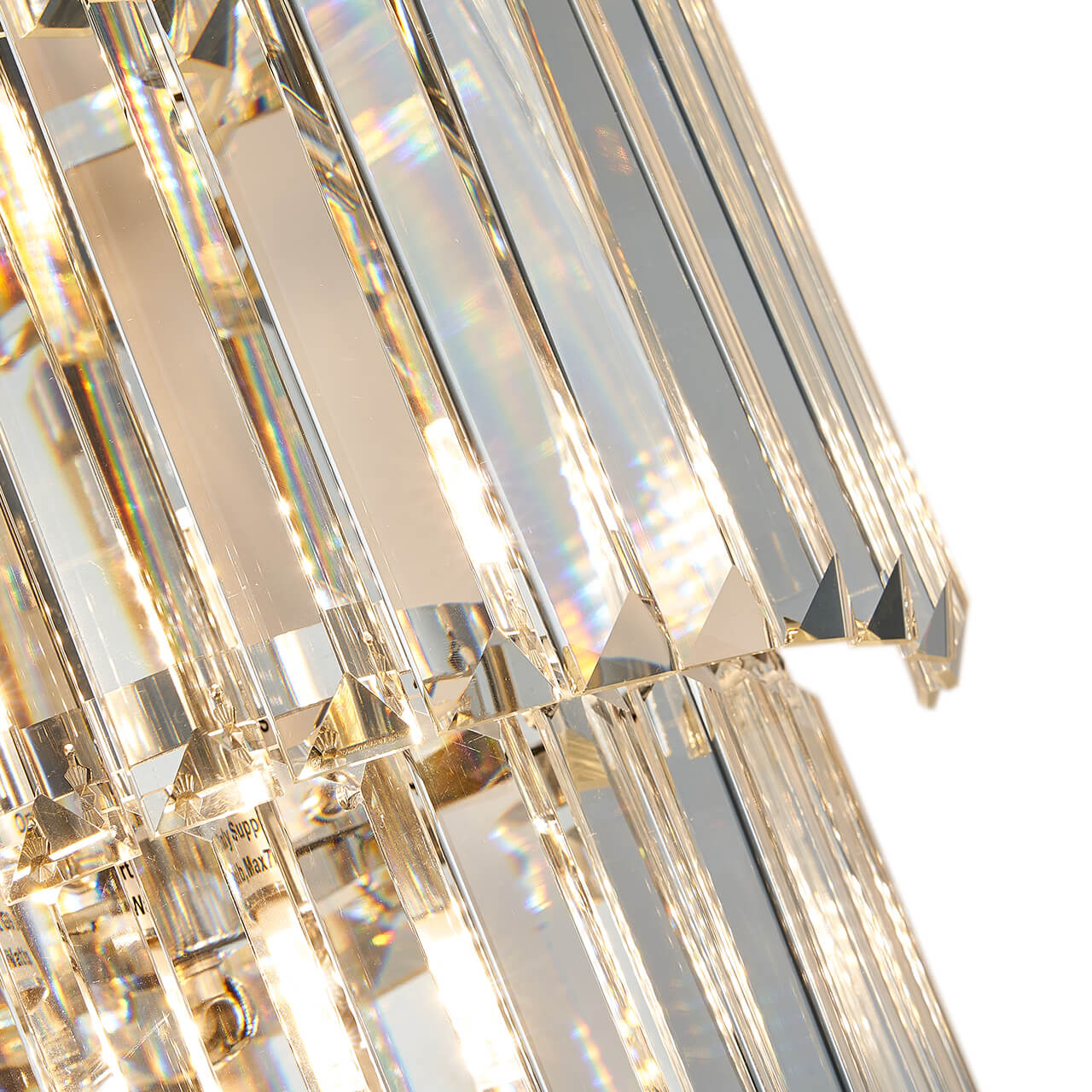 Silver Oval 3-layer Crystal Wall Lamp