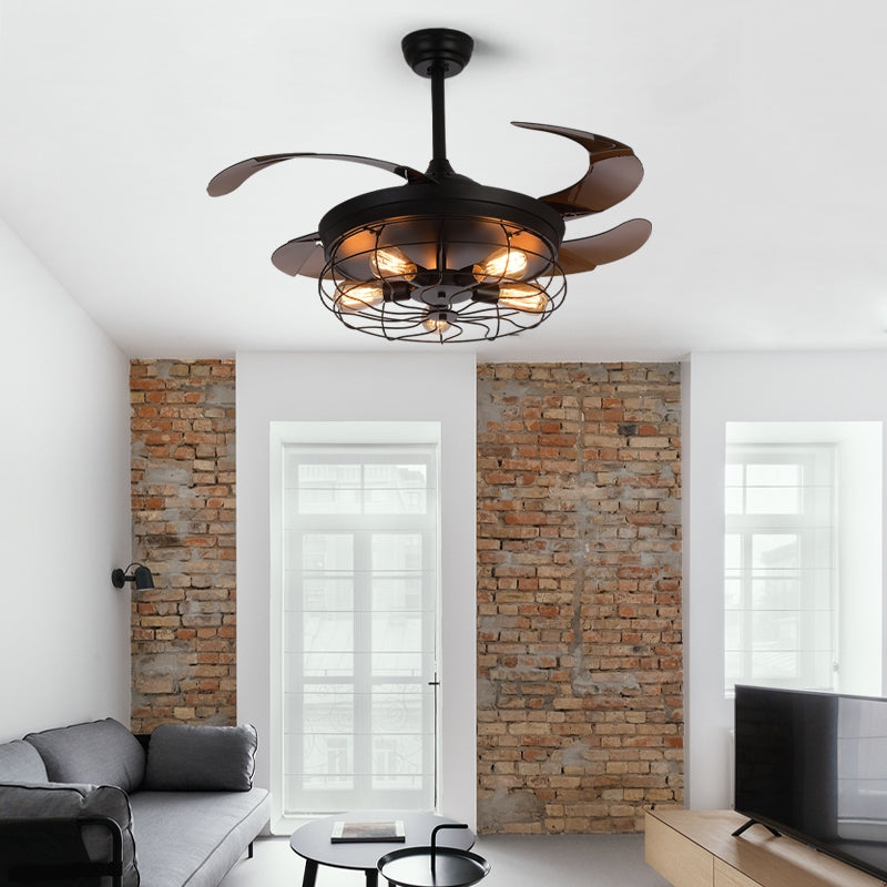 Industrial Ceiling Fan Cage Light