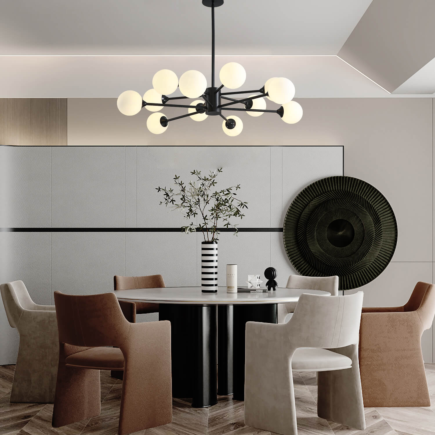 Normcore Black Globe 12 Lights Ceiling Lamp