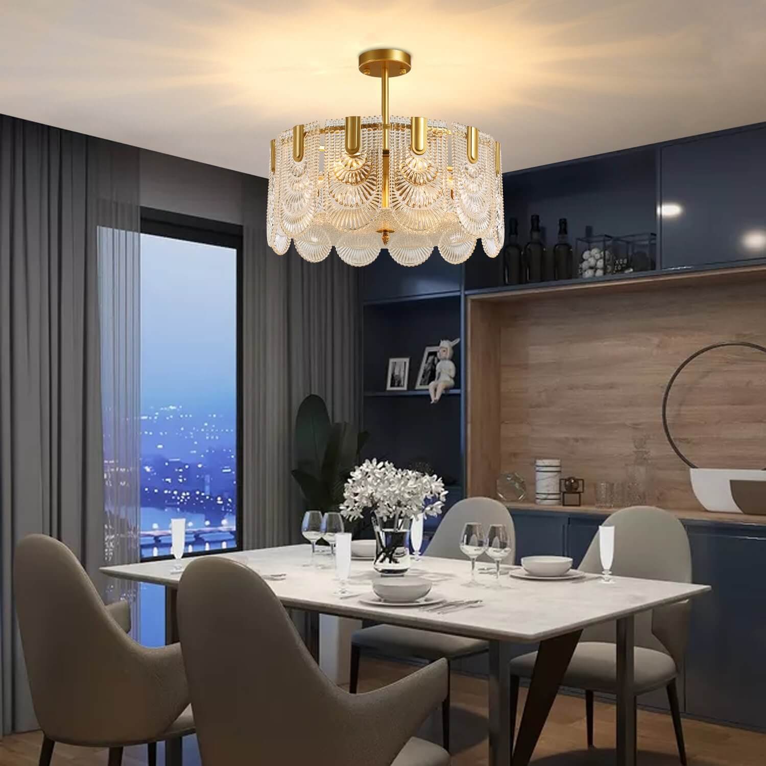 Modern-Gold-Round-Crystal-Chandelier