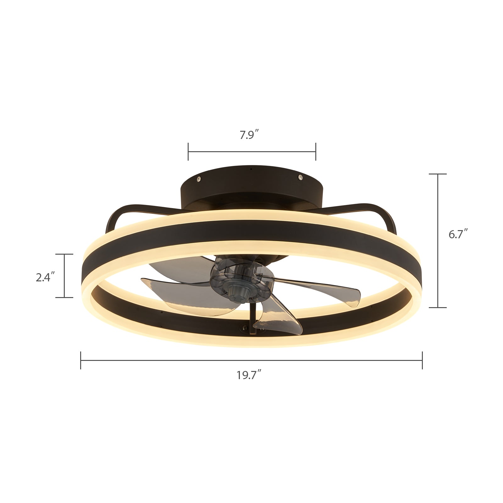 Contemporary 360° Rotatable Circle Acrylic Fandelier