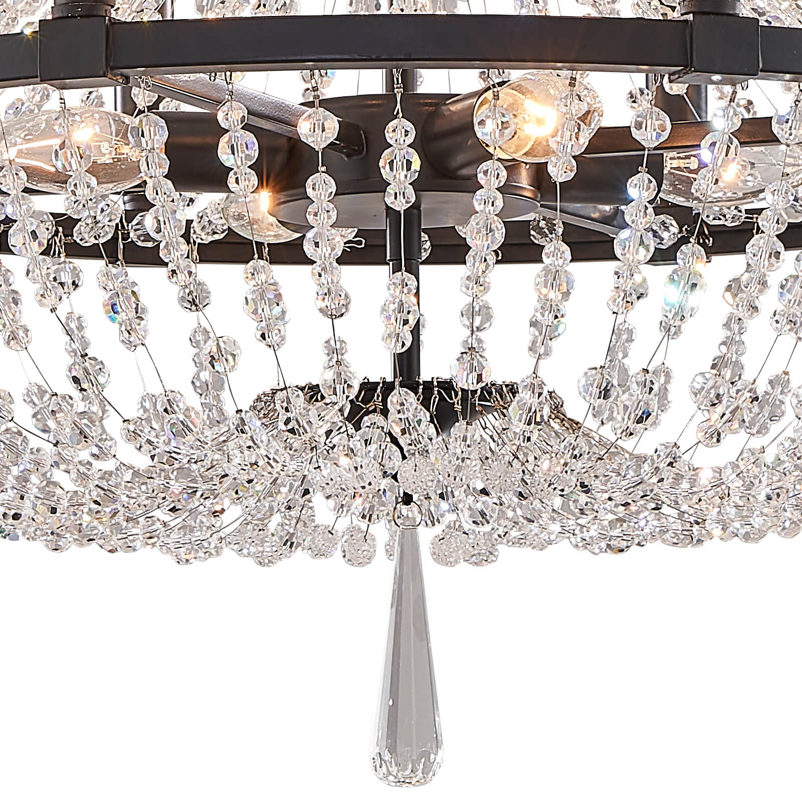 Victoria Candle Crystal Ceiling Light