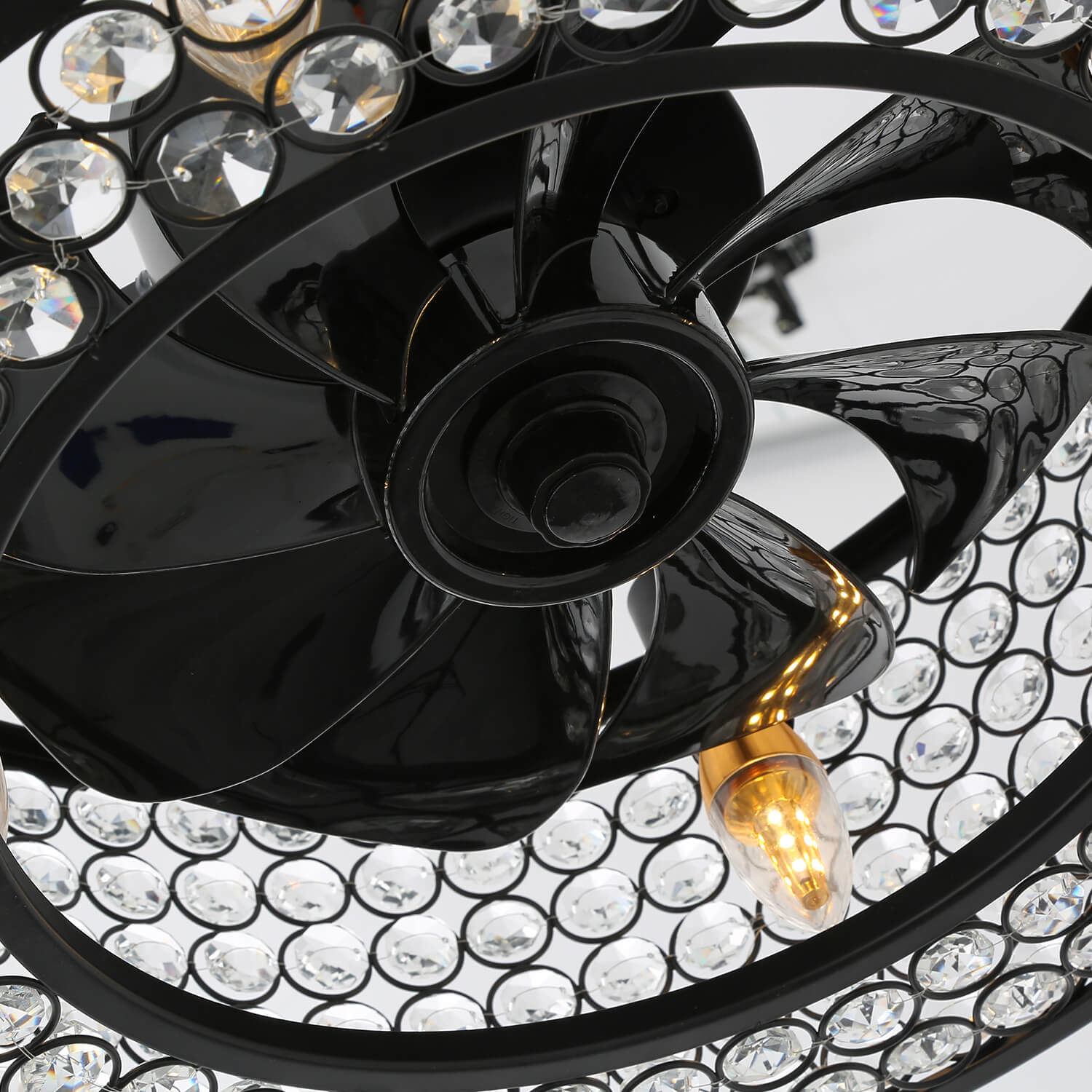 MOOONI-Small-Caged-Ceiling-Fan-Edison-Bulbs-Matte-Black-Industrial-Modern-Drum-Crystal-Fandelier-Bedroom