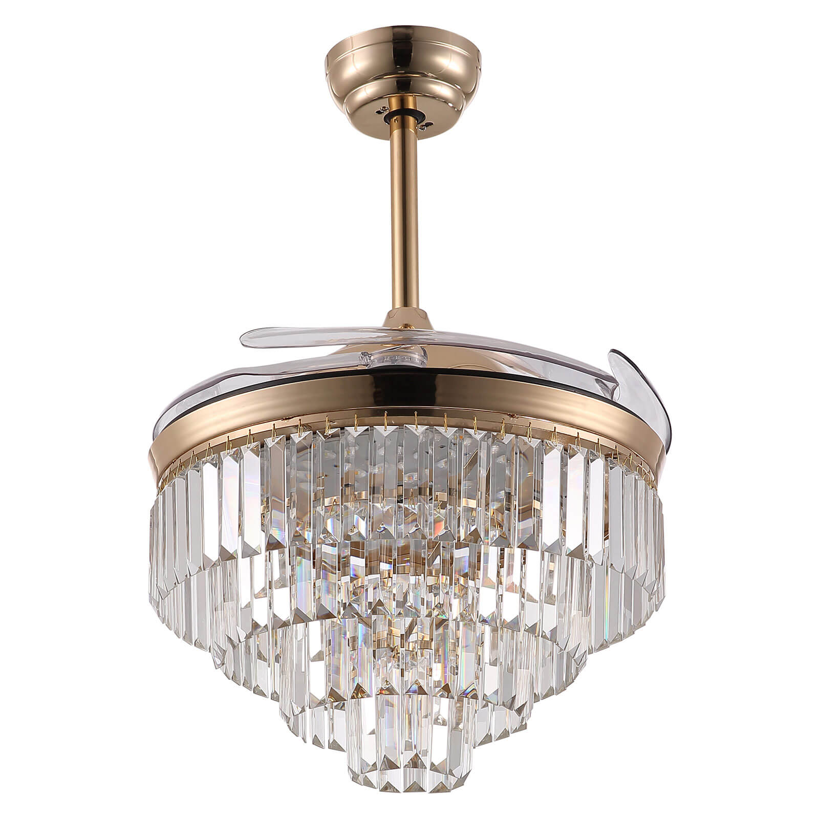 Top-Rated Crystal Gold Retractable l Fandelier