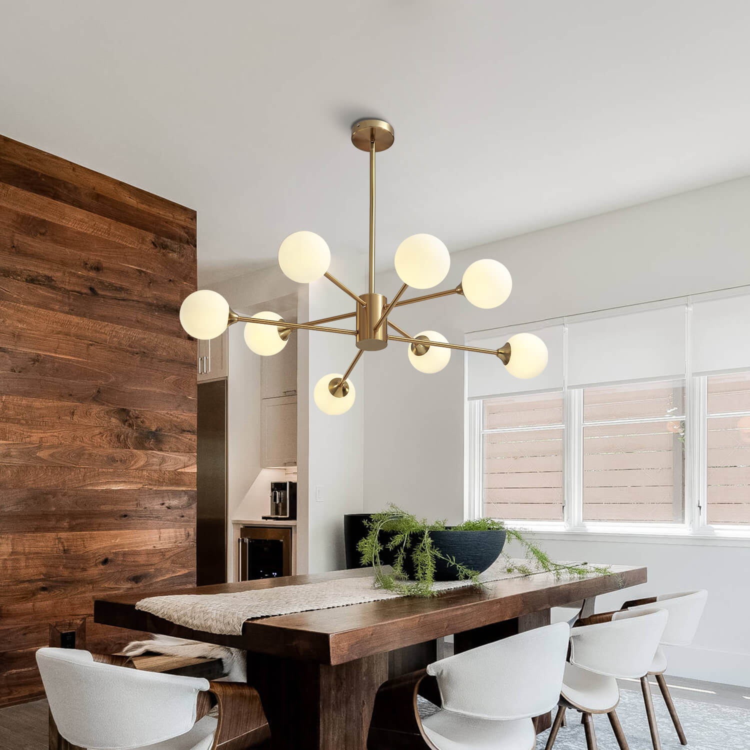Sputnik Gold Globe 8 Lights Chandelier