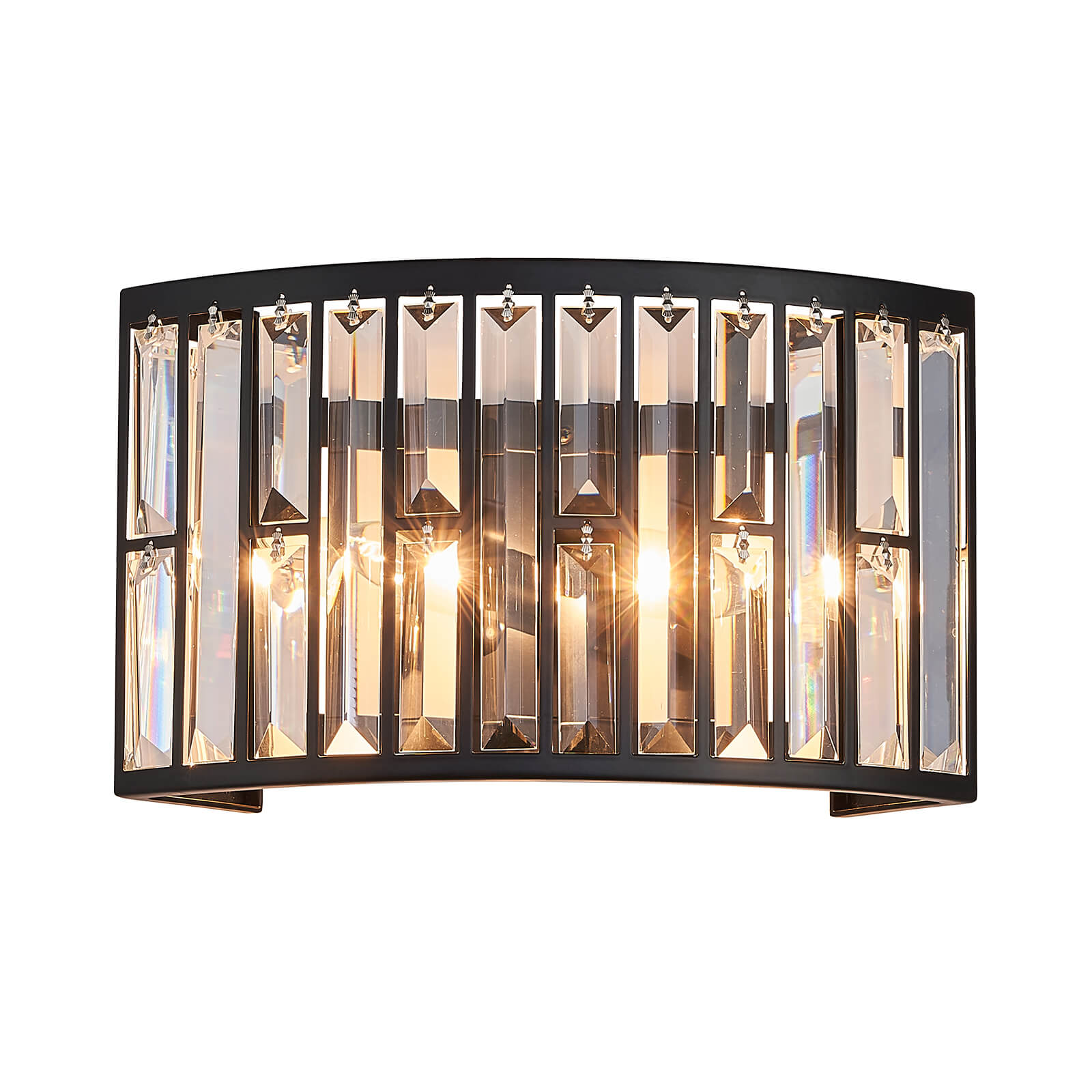 Vintage-Matte-Black-Finish-Semicircle-Wall Lamp