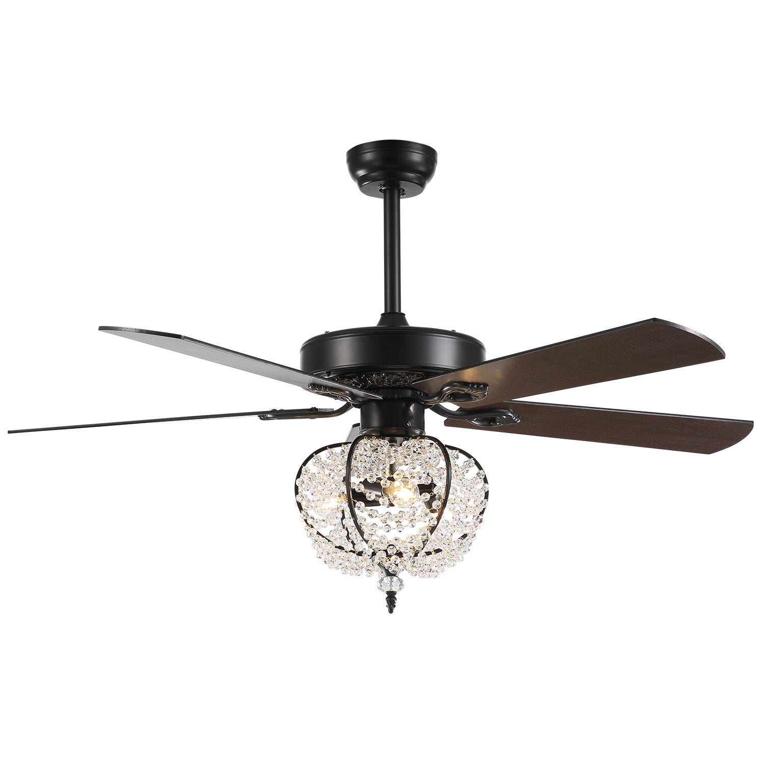 MOOONI-Ceiling-Fan-Light-Matte-Black-Industrial-Pumpkin-Pineapple-Beads-Fandelier-50“