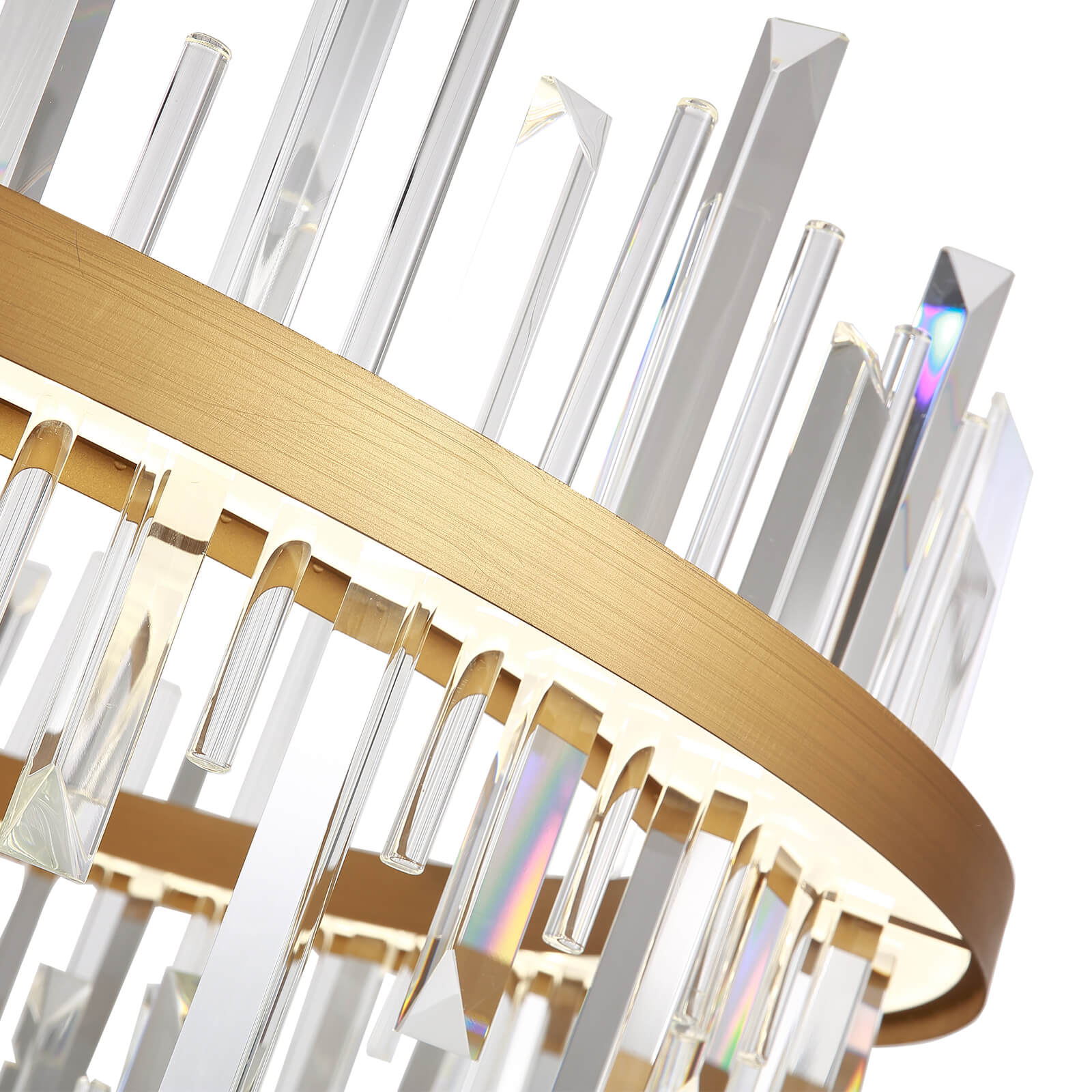 Moooni® Bilayer Triangular Circular Crystal Chandelier