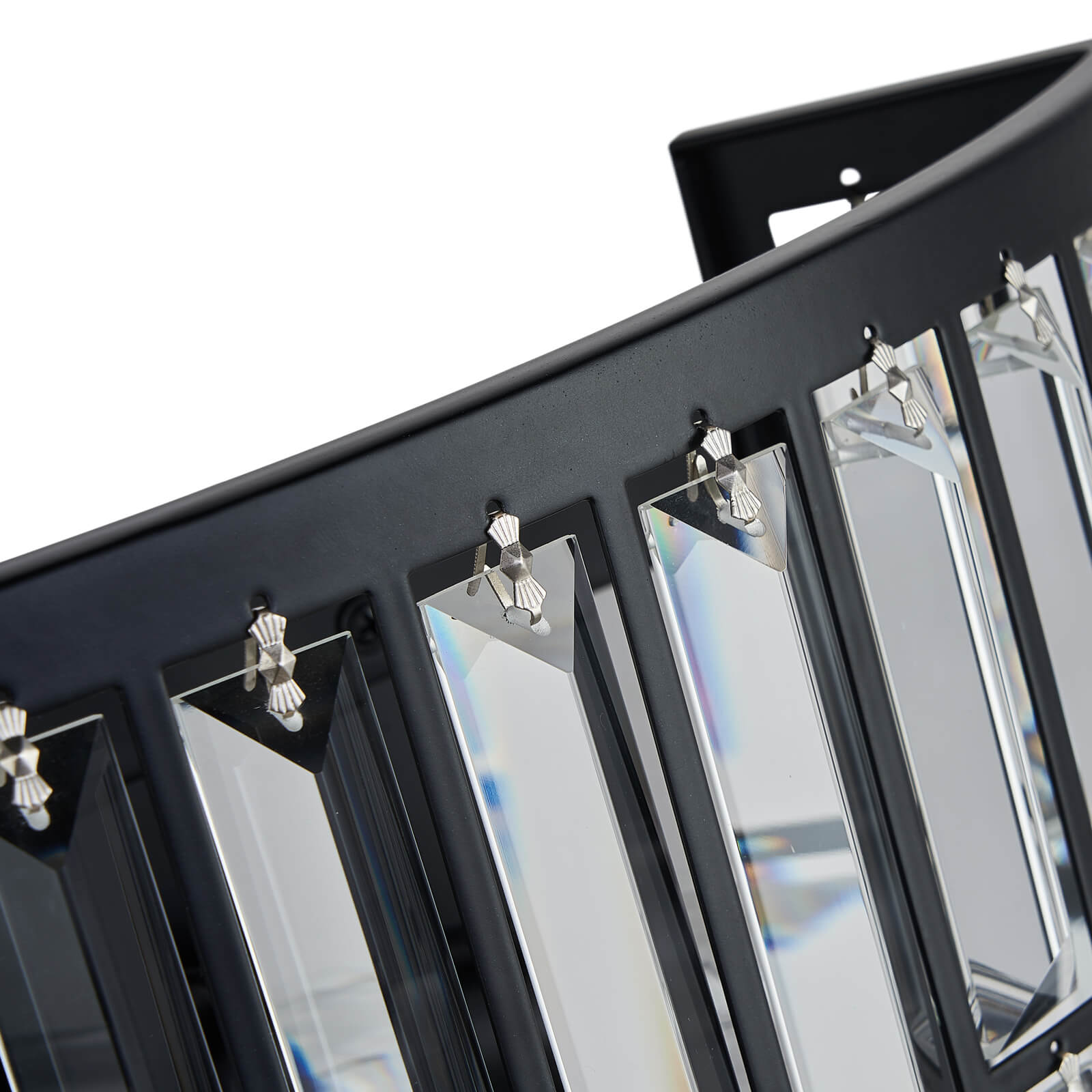 Vintage-Matte-Black-Finish-Semicircle-Wall Lamp