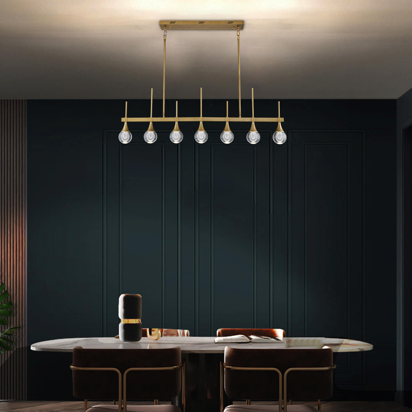 Moooni® Sputnik 7 Lights Drop-shaped Globe Crystal Chandelier