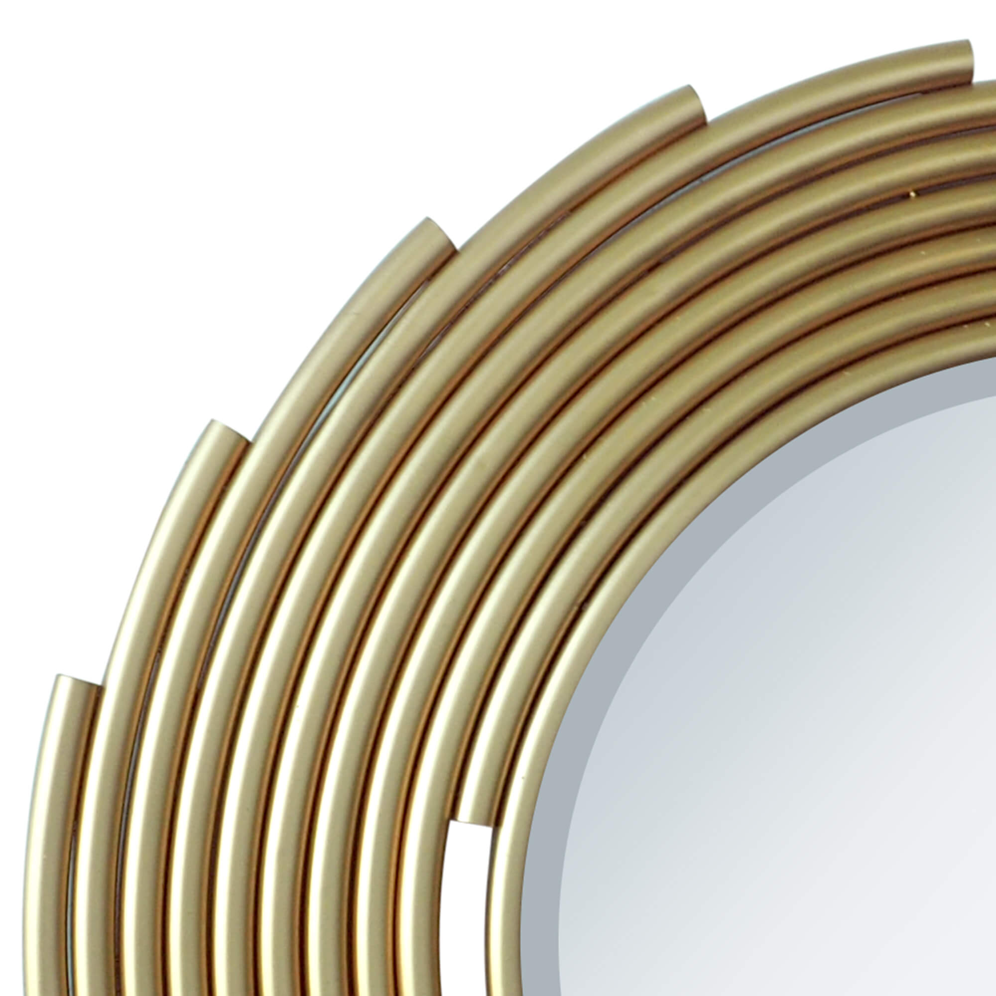Modern-Gold-Metal-Frame-Round -Wall-Mirror