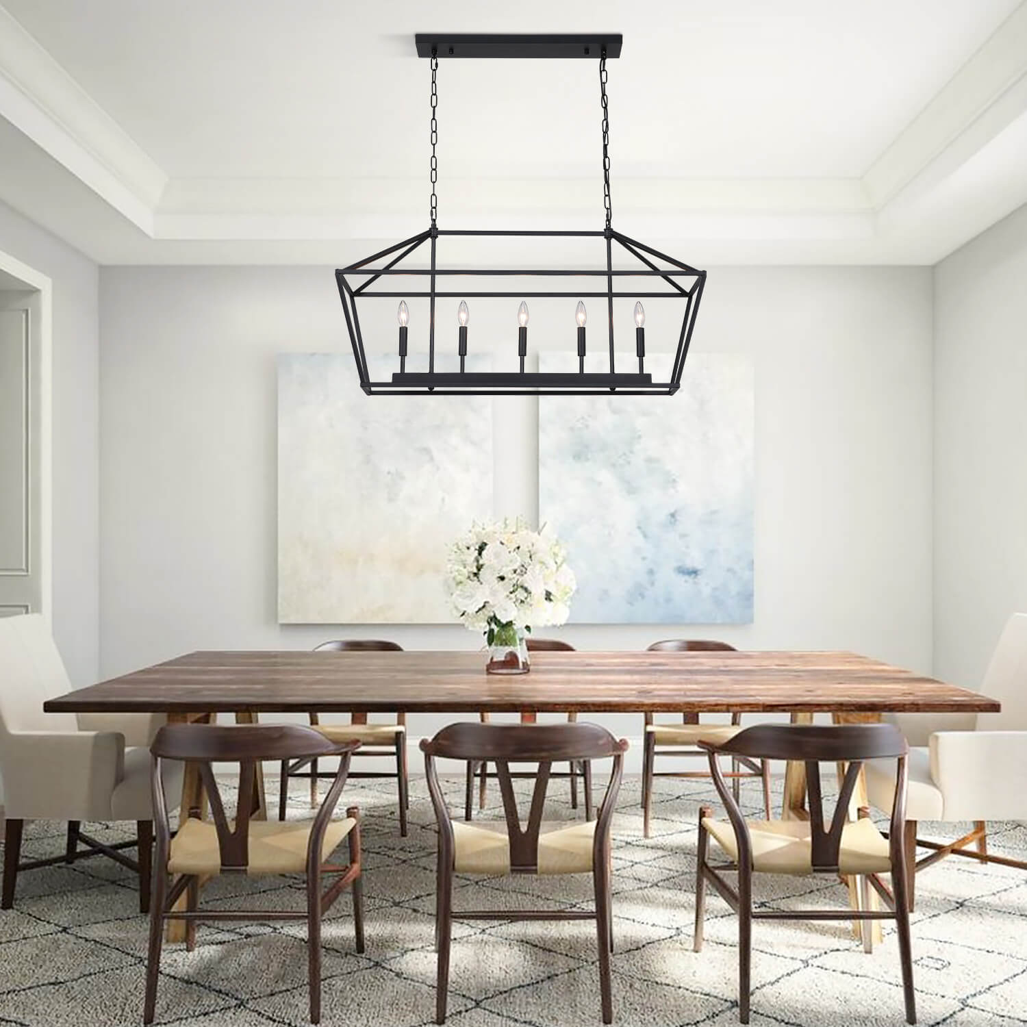 Rustic Iron Handmade 5 Lights Chandelier