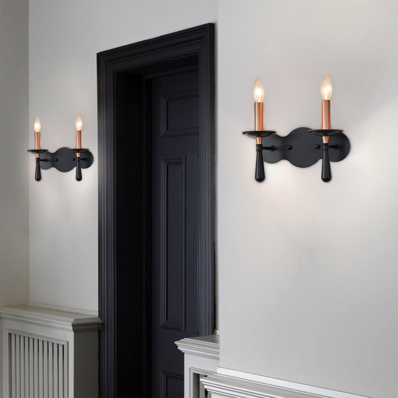 Night Rose Double Lights Wall Lamp