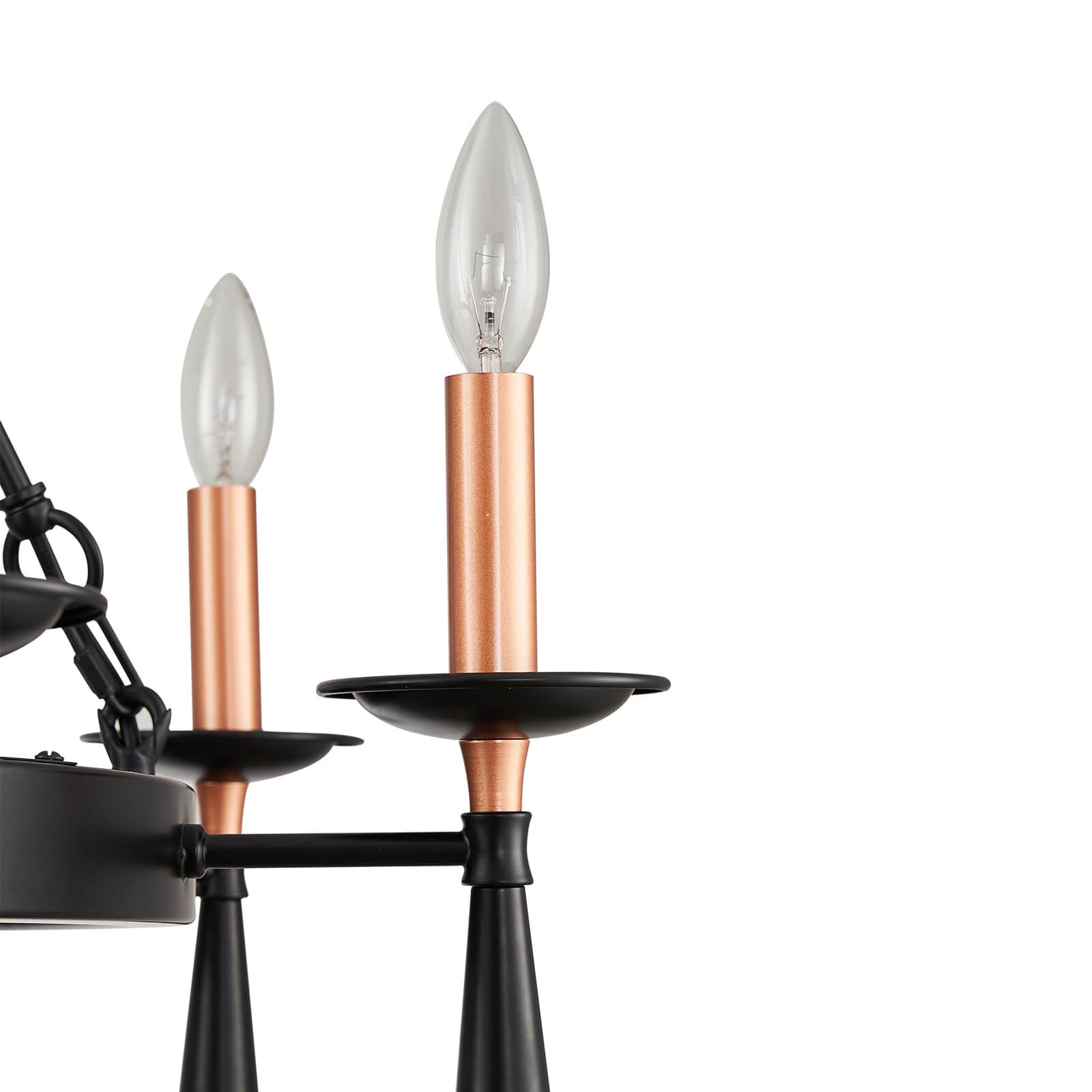 Night Rose 8 Lights Candle Round Chandelier