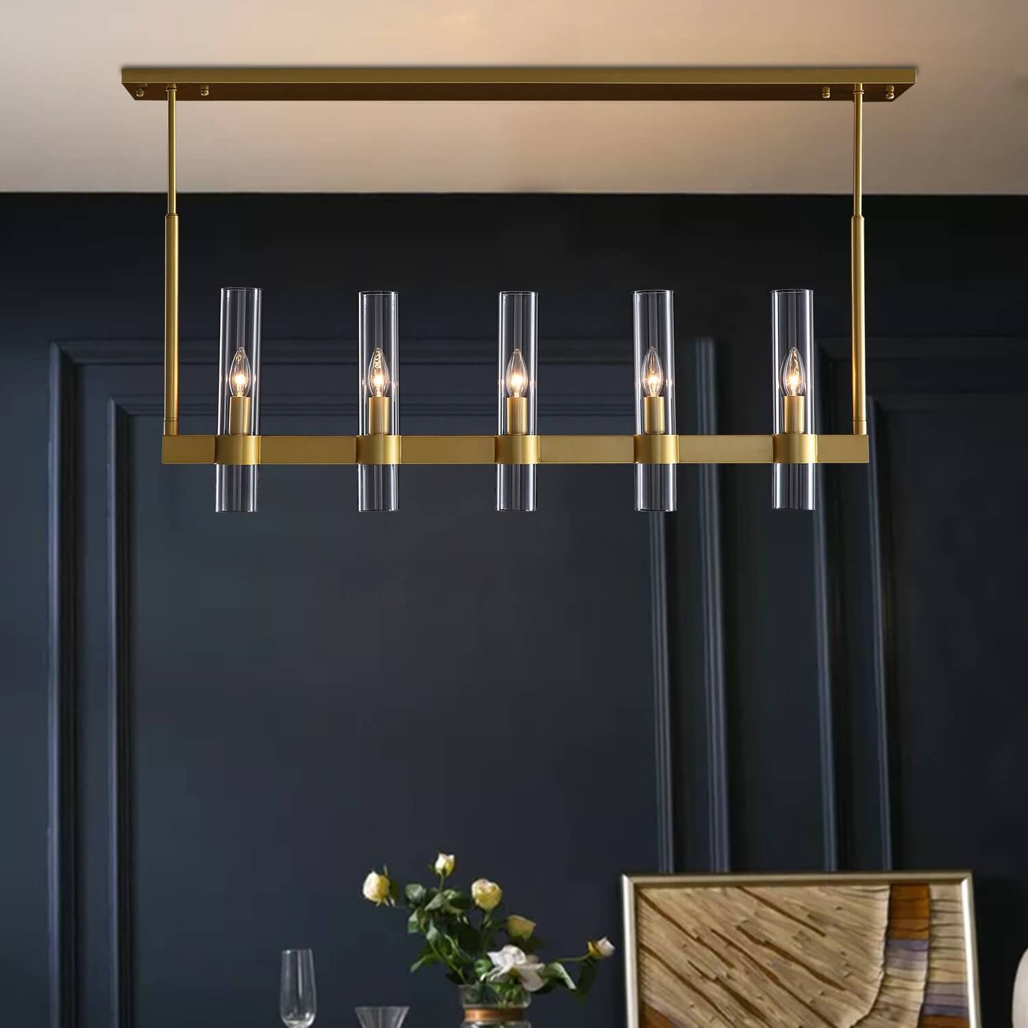 Modern-Gold-Linear-Island-Chandelier-Pendant-Lighting