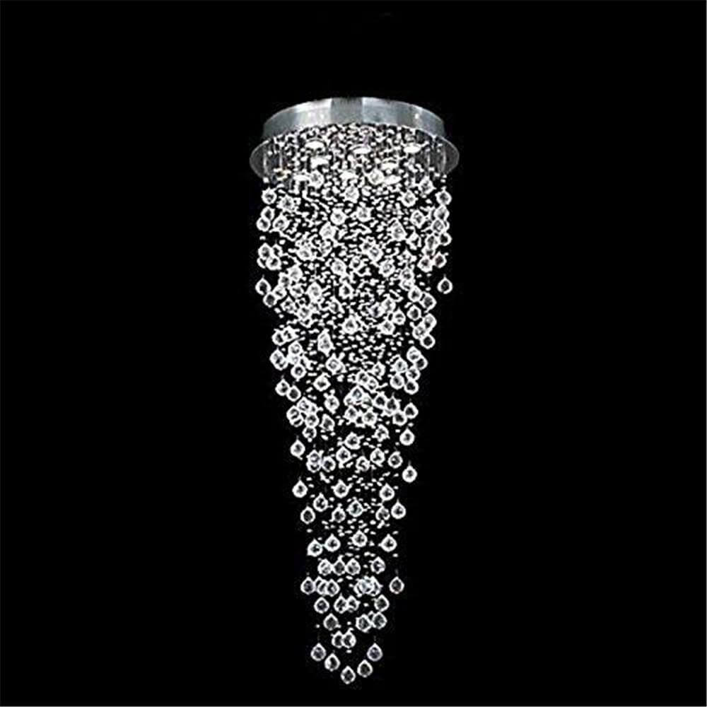 MOOONI-Modern-Chrome-Raindrop-Crystal-Chandelier-Staircase
