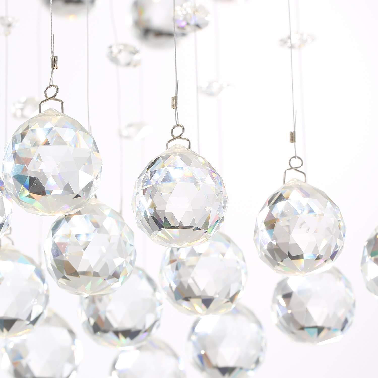 Modern-Chrome-Rectangular-Flush-Mount-Crystal-Chandelier-Crystal-Ball