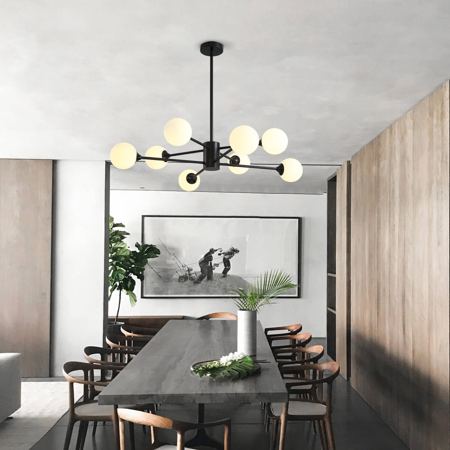 Normcore Black Globe 8 Lights Ceiling Lamp