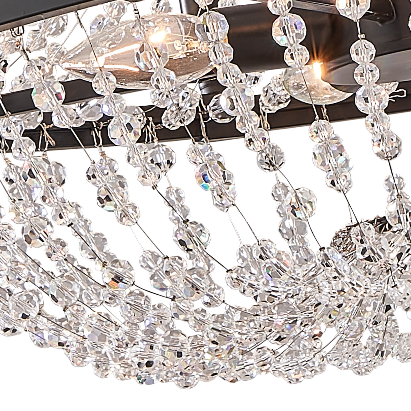 Victoria Candle Crystal Ceiling Light