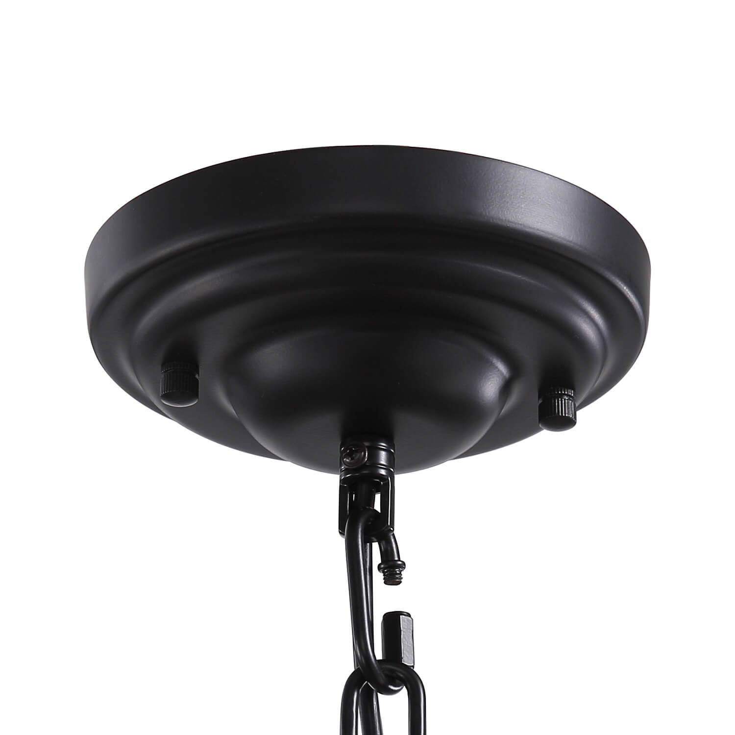 MOOONI-Vintage-Round-Matte-Black-Crystal-Chandelier-Flush-Mount