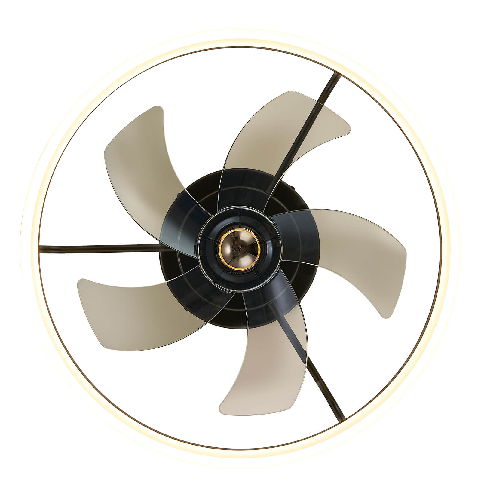 Modern Striated Black Fandelier