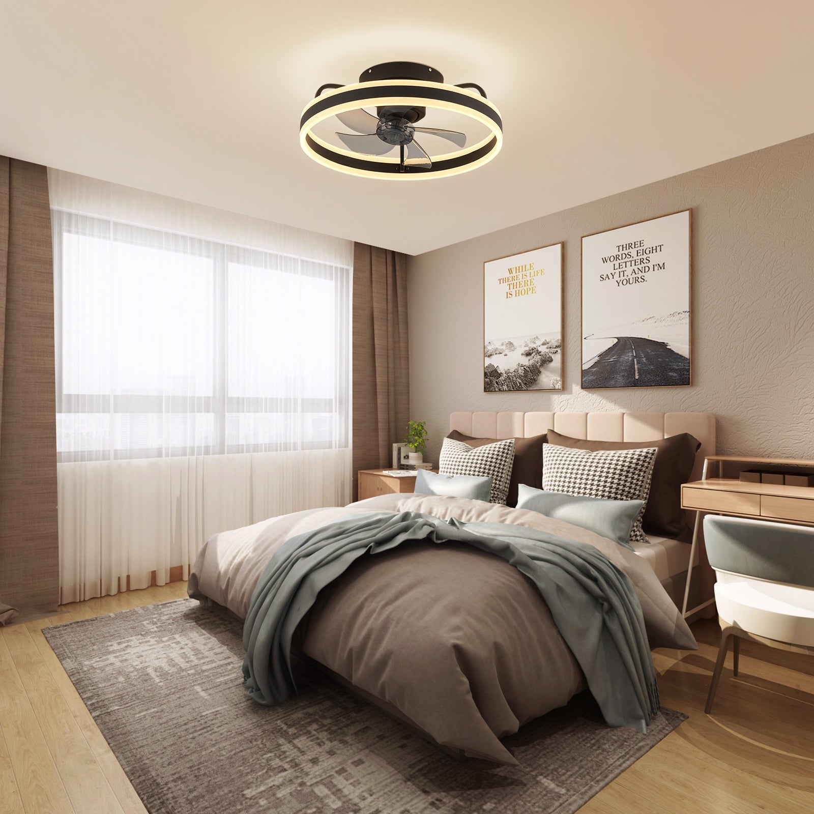 Contemporary 360° Rotatable Circle Acrylic Fandelier