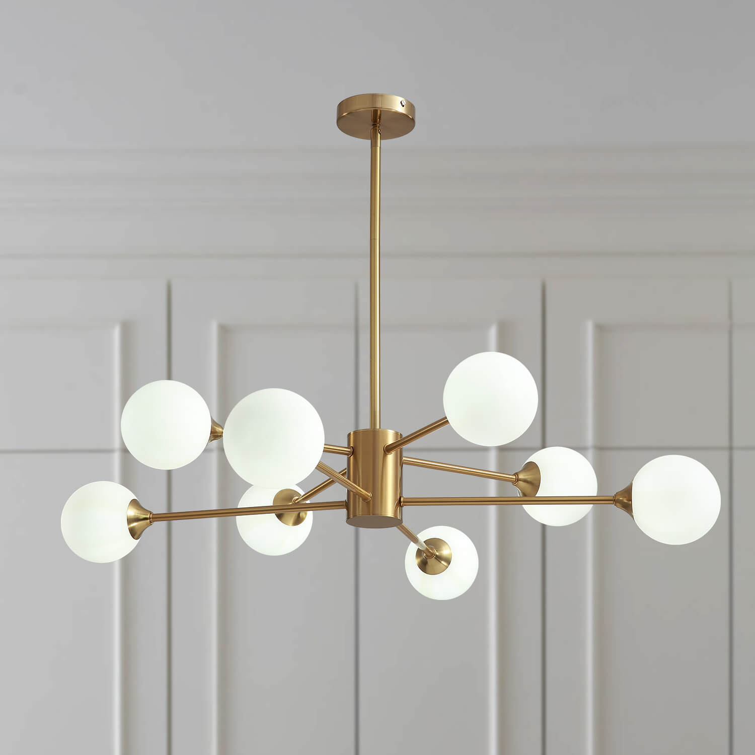 Sputnik Gold Globe 8 Lights Chandelier