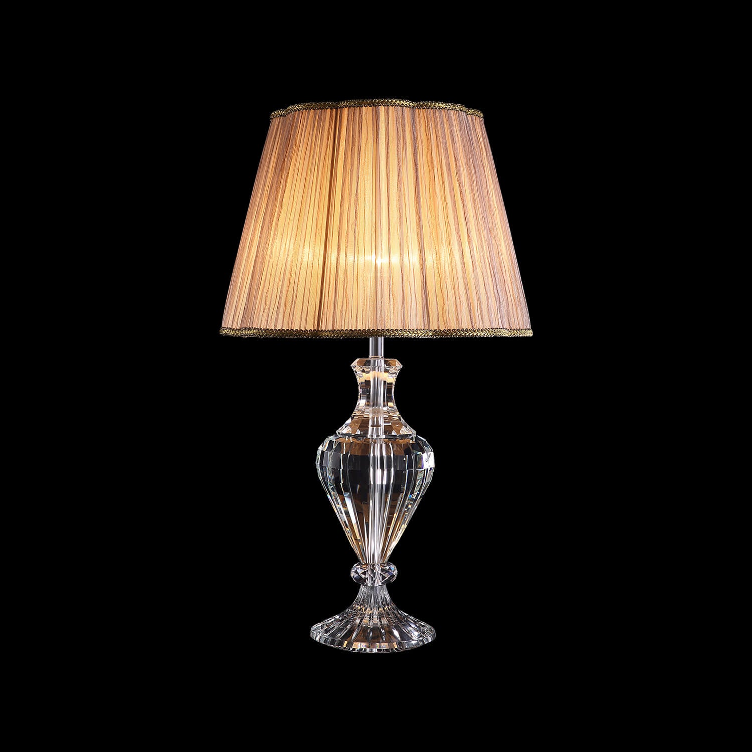 Vase Shaped Base Diamond Crystal Desk Lamp