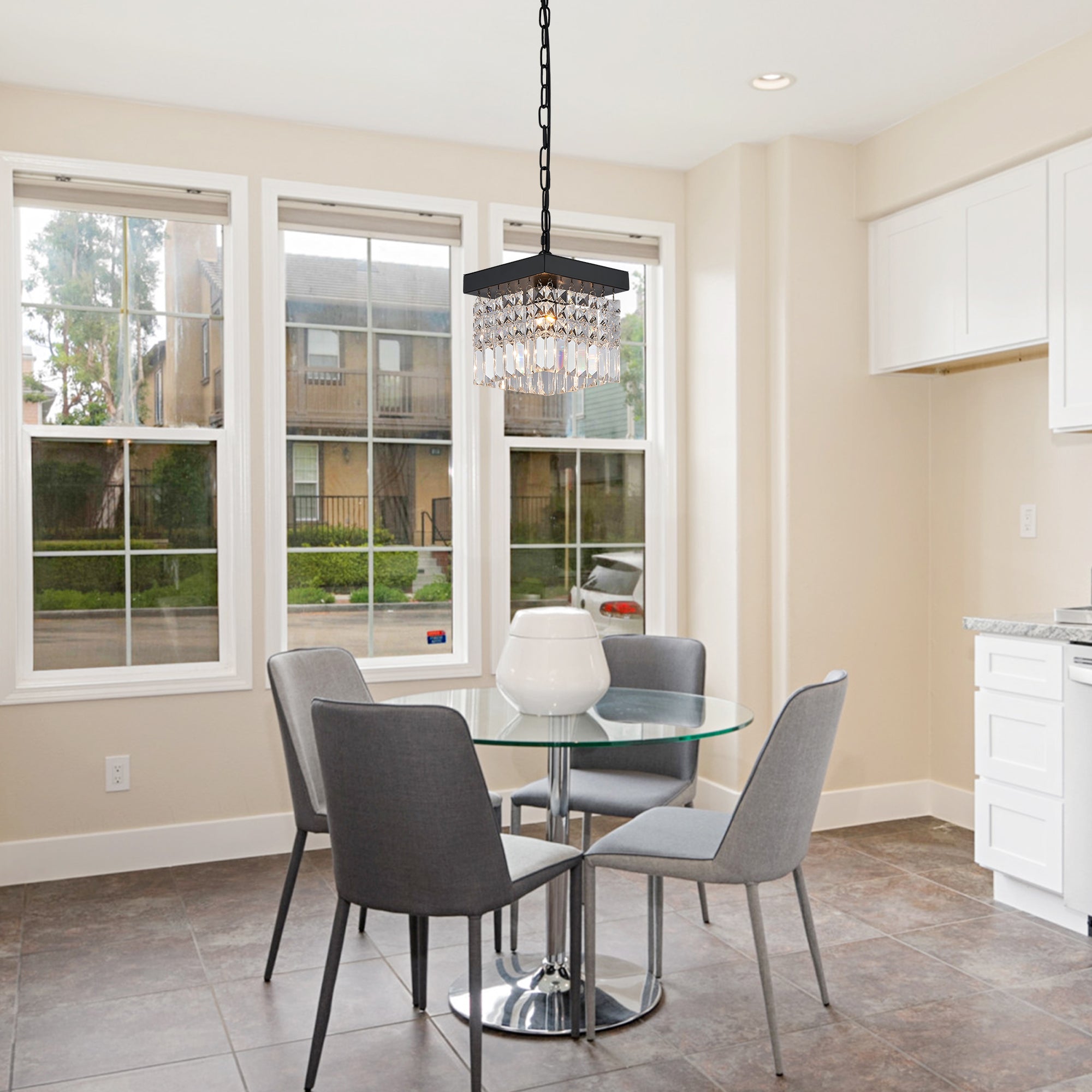 MOOONI-Matte-Black-Square-Crystal-Pendant-Light-Living-Room