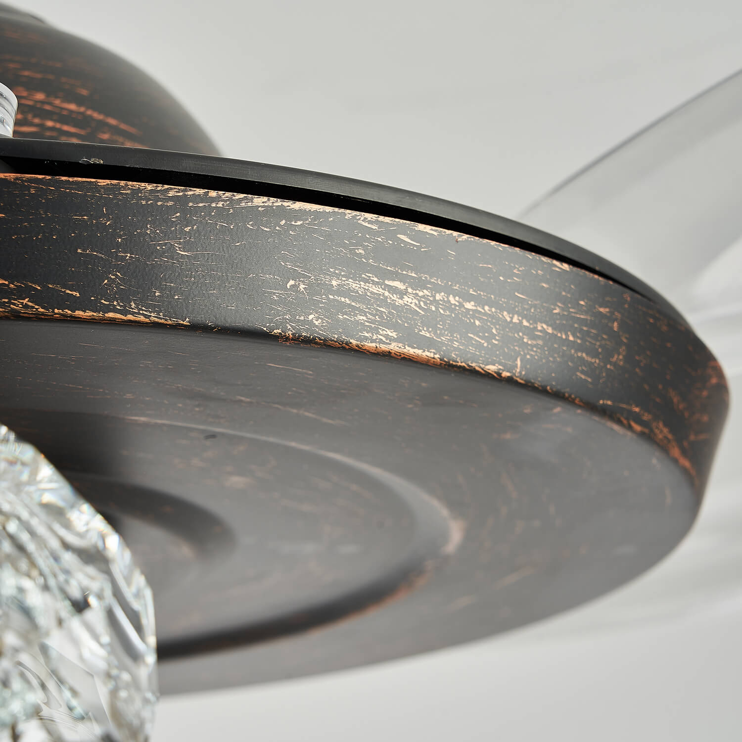 Unusual Looking Vintage Bronze Sputnik Fandelier Fan