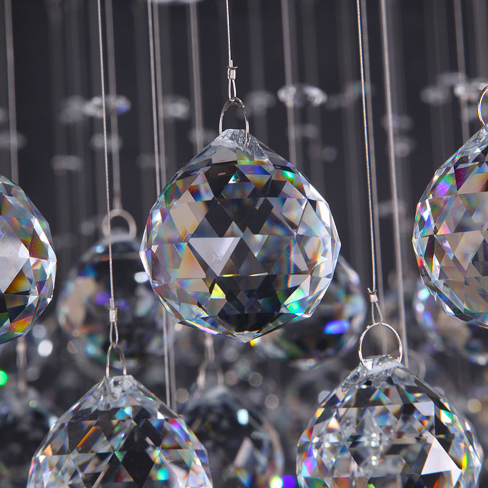 Modern-Chrome-Flush-Mount-Long-Staircase-Crystal-Chandelier