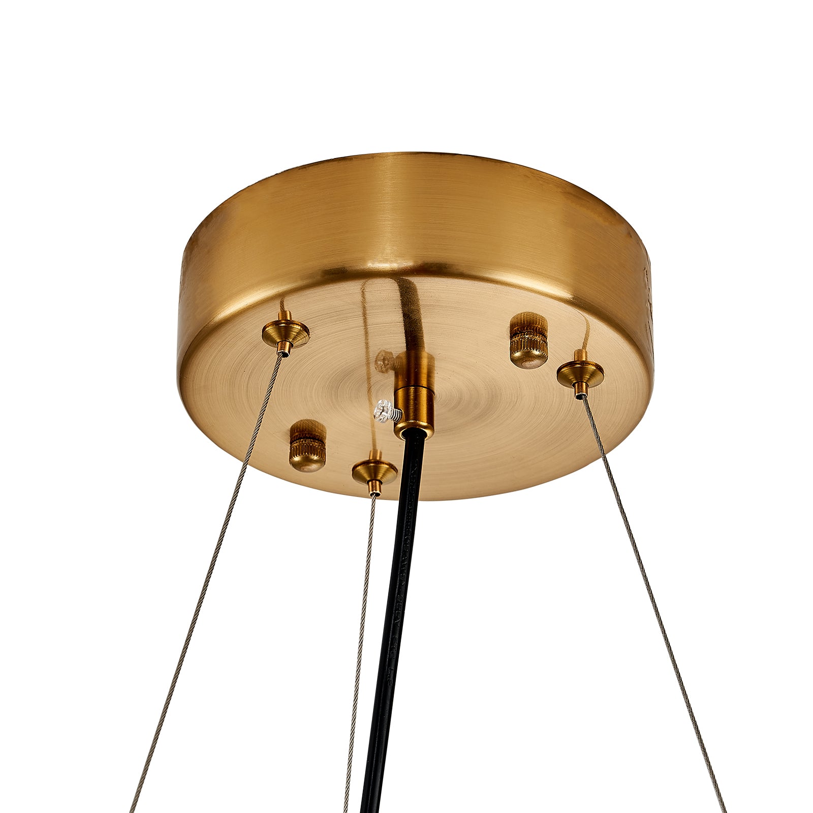 Modern-Hexagon-Hollow-Gold-Metal-Frame-Round-Chandelier-Flush-Mount