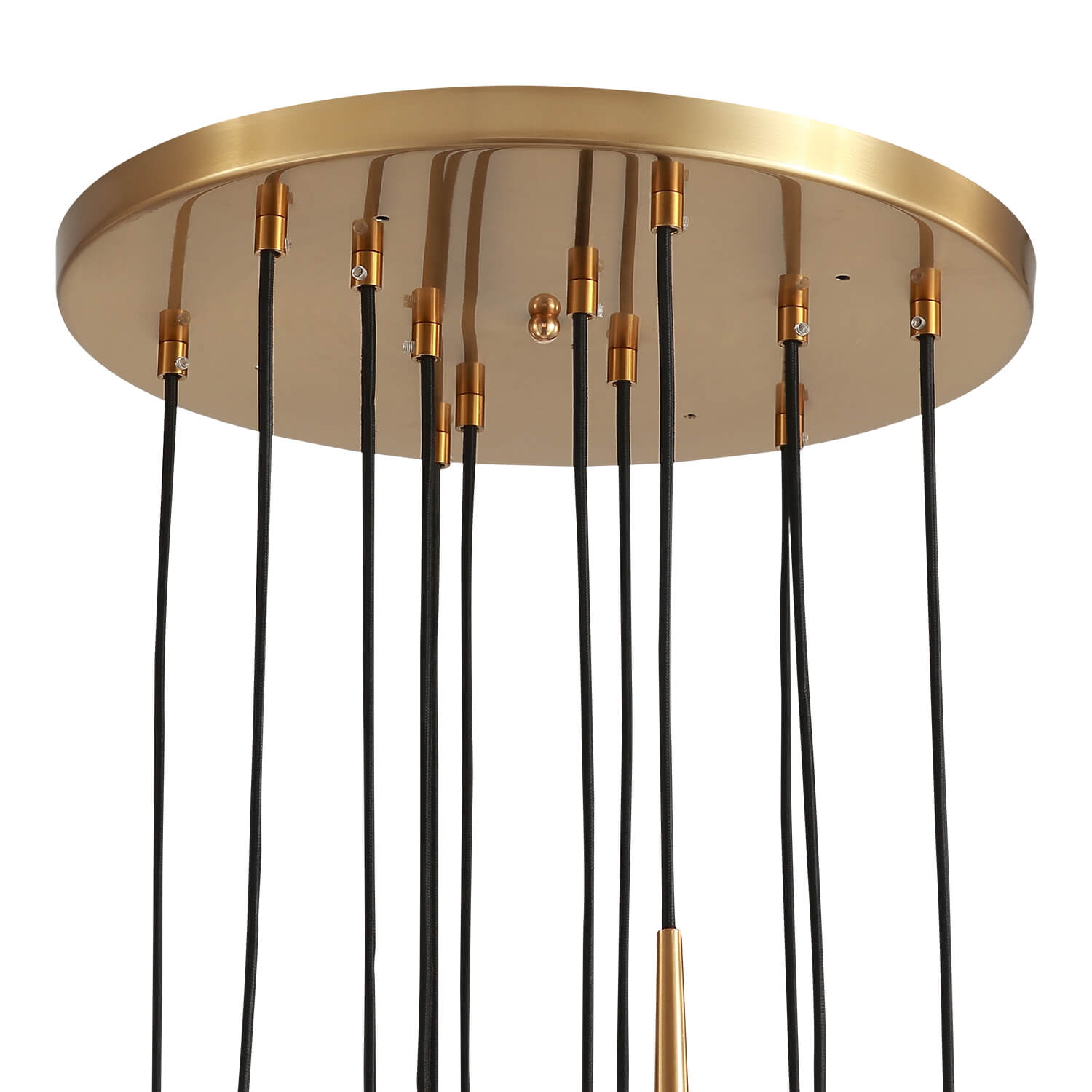 Gold Spinal Tube Combination Chandelier