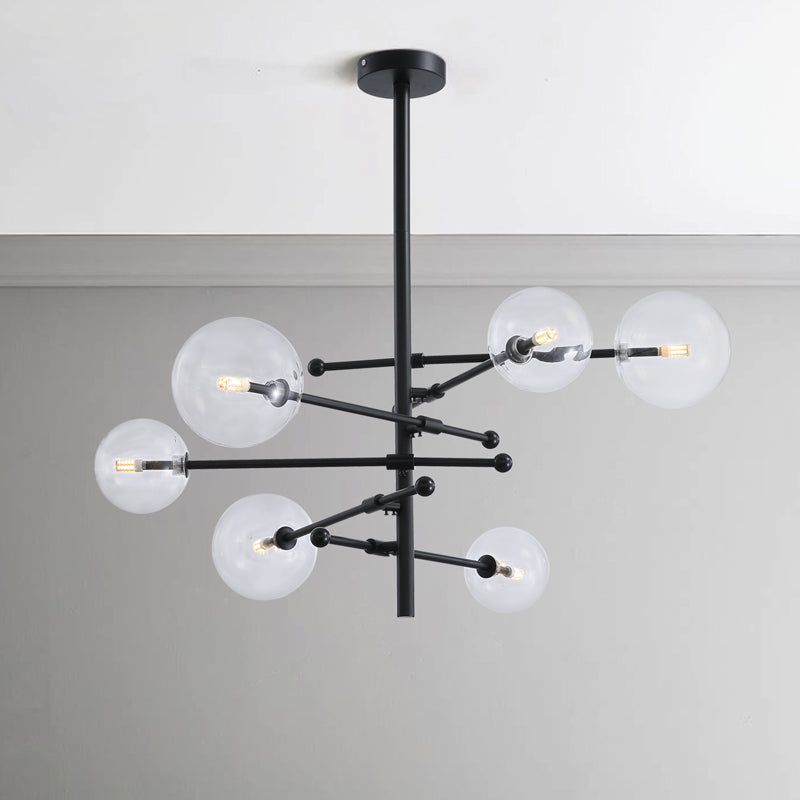 Road Sign Glass Chandelier 6 Lights