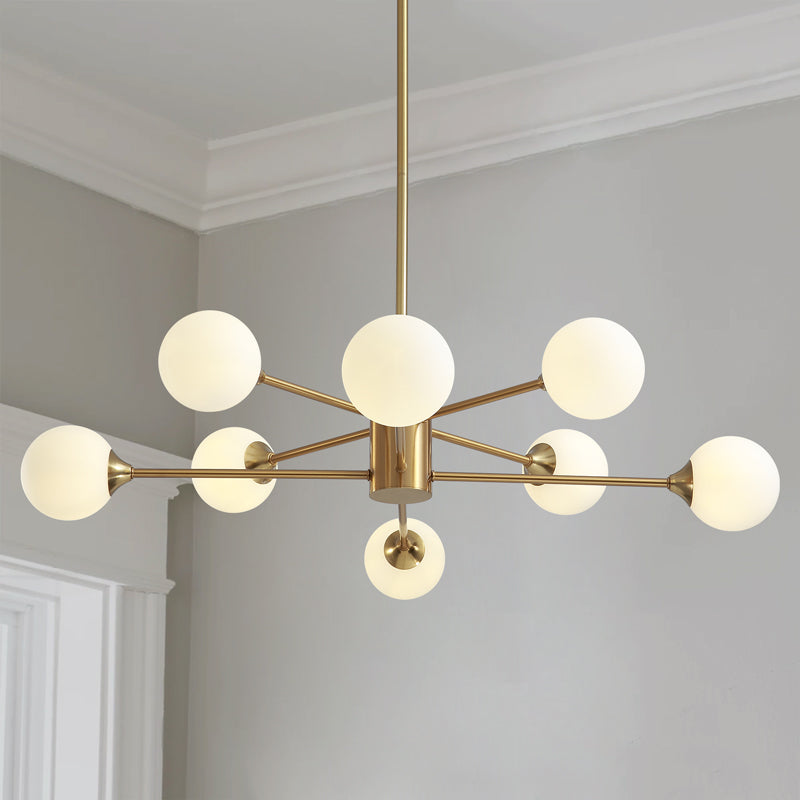 Sputnik Gold Globe 8 Lights Chandelier