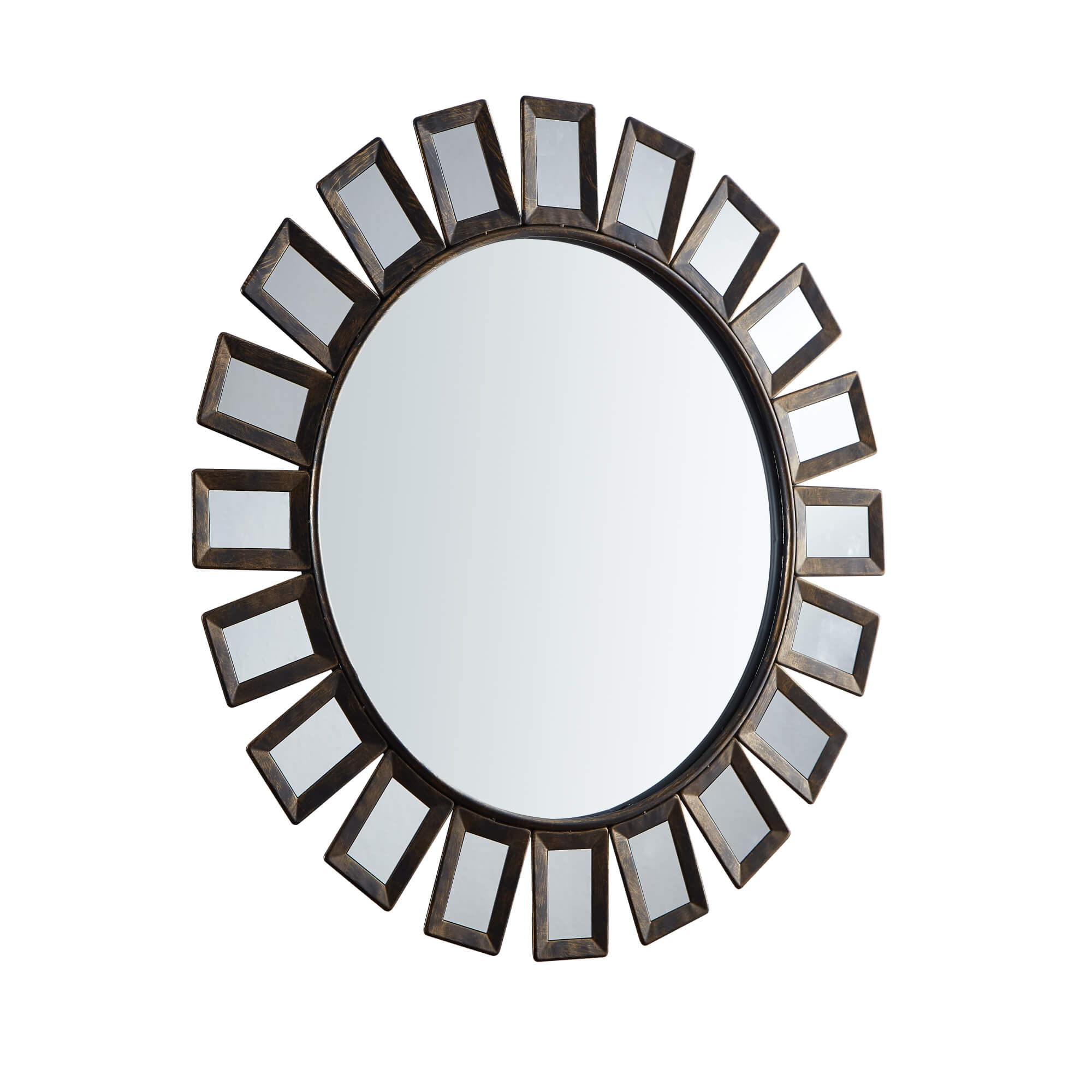 Vintage-Black-Metal-Frame-Round-Wall-Mirror