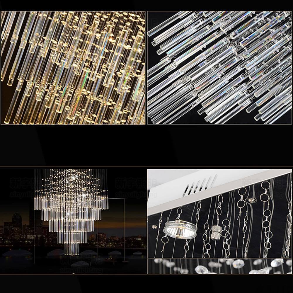 Modern-Chrome-Quad-Tier-Foyer-Flush-Mount-Crystal-Chandelier