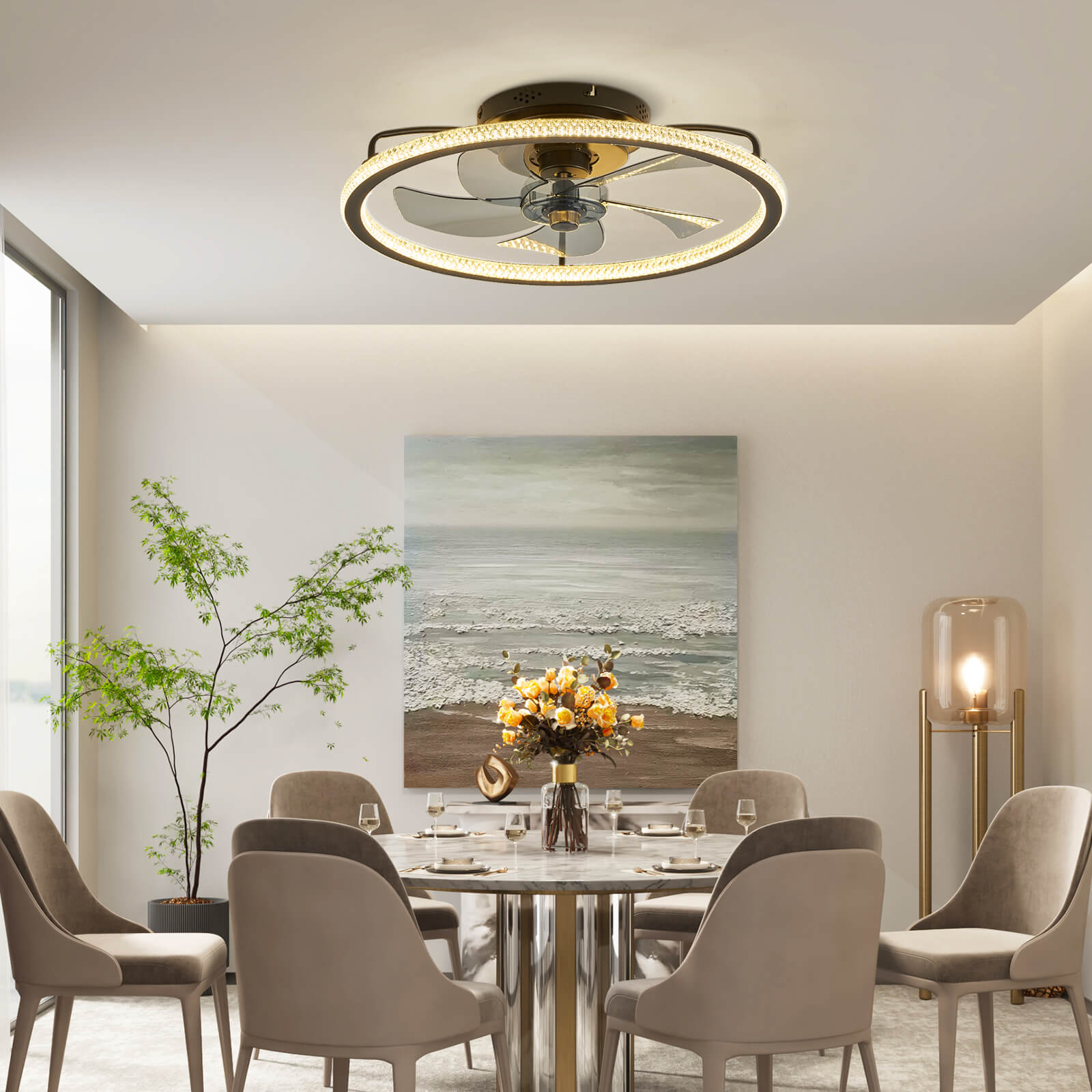 Minimalism Sparkling Diamond Fandelier